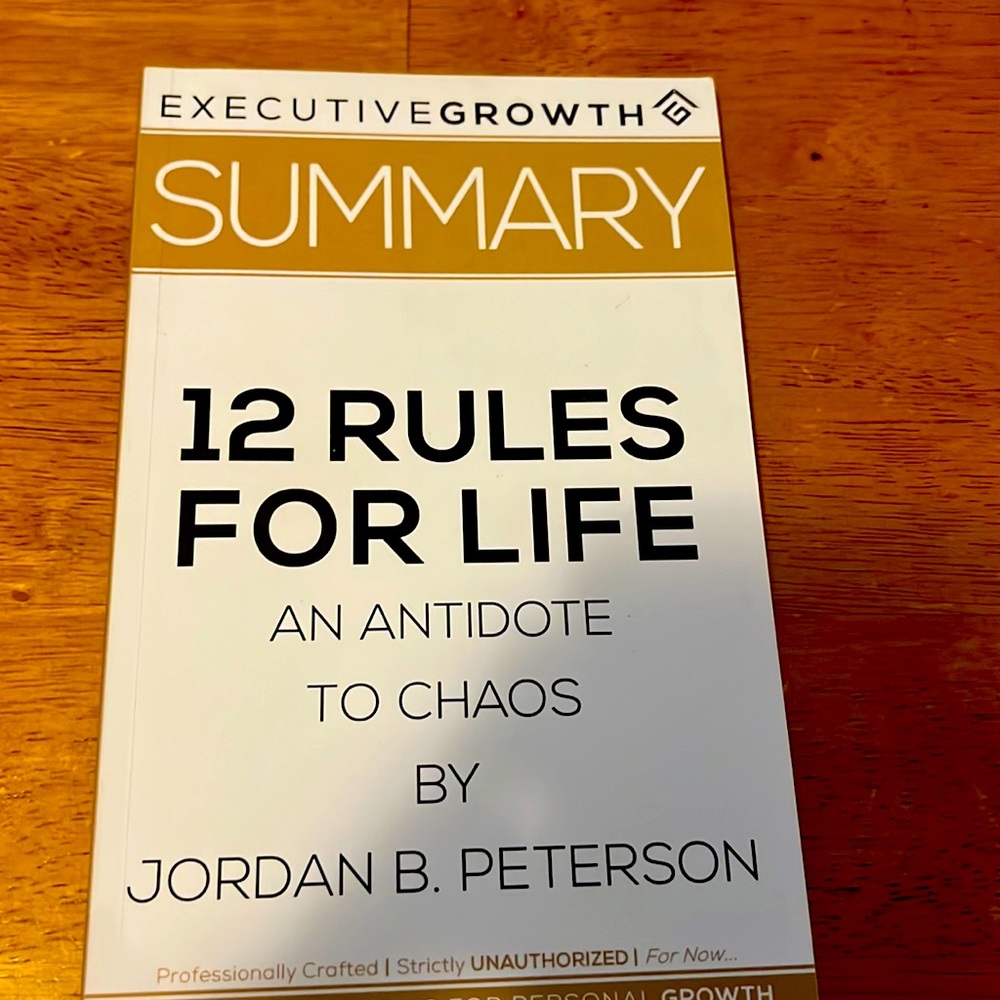 12 Rules For Life by Jordan B. Peterson